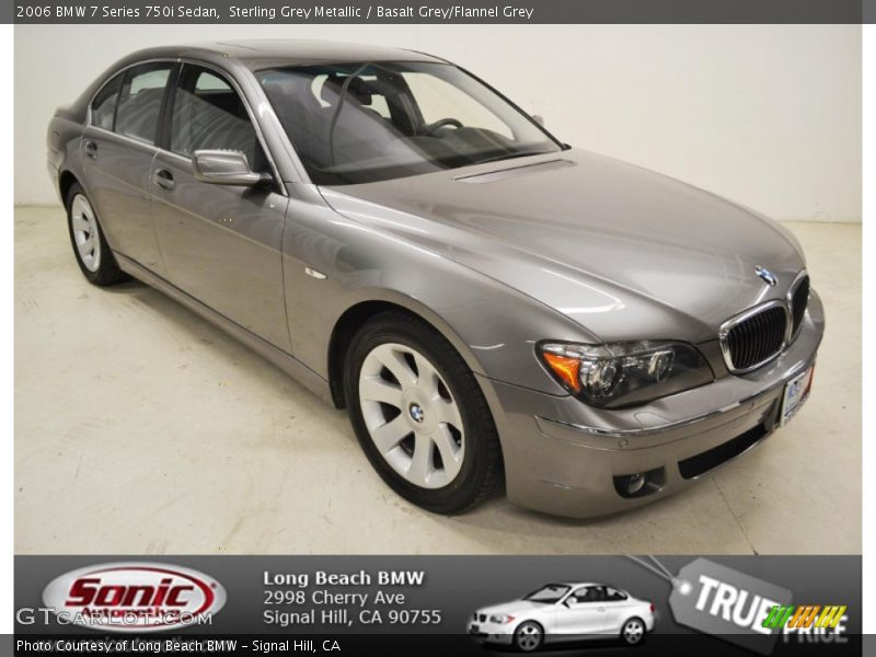 Sterling Grey Metallic / Basalt Grey/Flannel Grey 2006 BMW 7 Series 750i Sedan