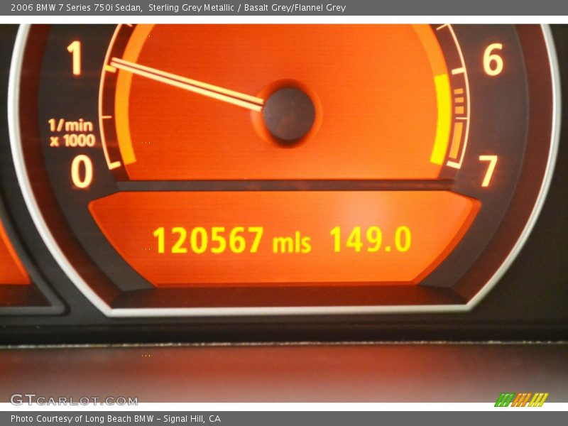 Sterling Grey Metallic / Basalt Grey/Flannel Grey 2006 BMW 7 Series 750i Sedan