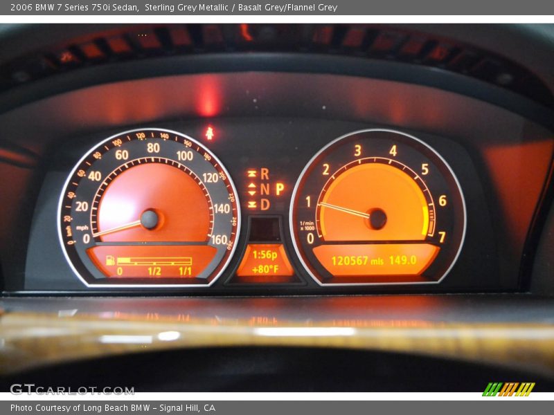 Sterling Grey Metallic / Basalt Grey/Flannel Grey 2006 BMW 7 Series 750i Sedan