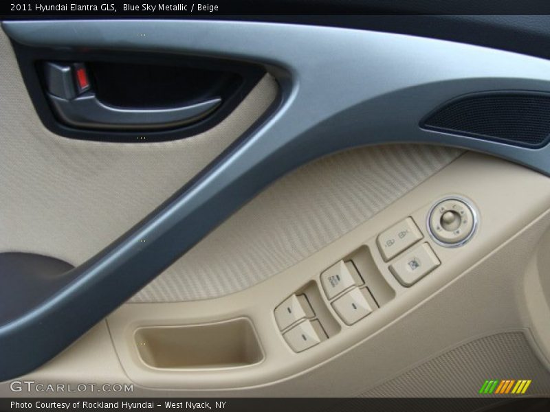 Blue Sky Metallic / Beige 2011 Hyundai Elantra GLS