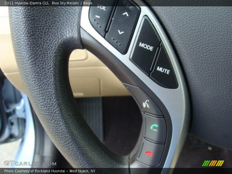Blue Sky Metallic / Beige 2011 Hyundai Elantra GLS