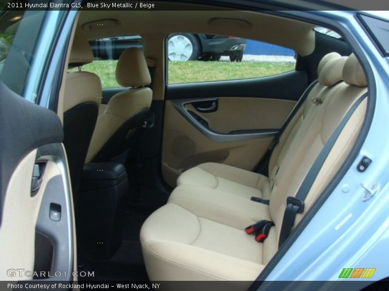 Blue Sky Metallic / Beige 2011 Hyundai Elantra GLS