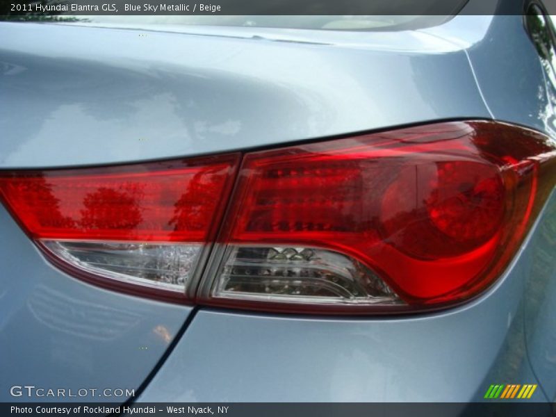 Blue Sky Metallic / Beige 2011 Hyundai Elantra GLS