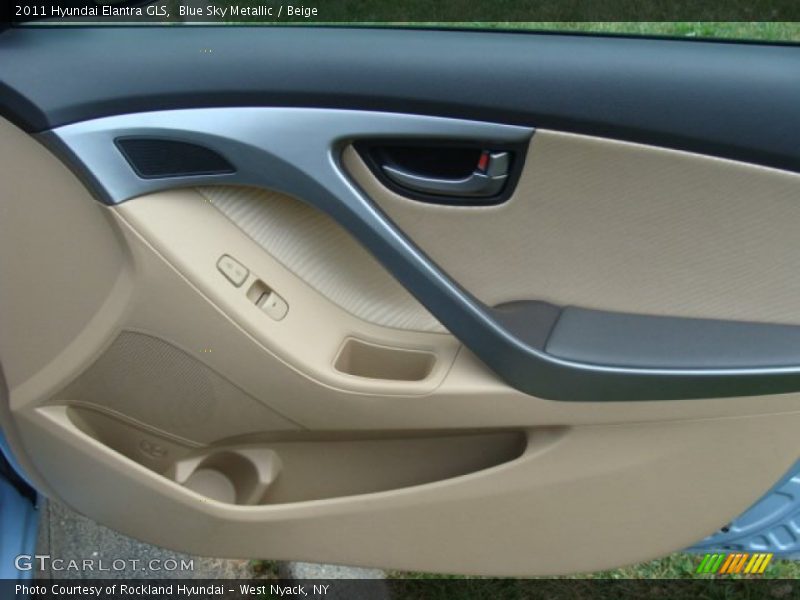 Blue Sky Metallic / Beige 2011 Hyundai Elantra GLS