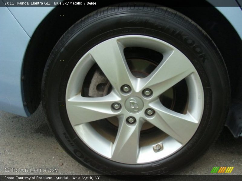 Blue Sky Metallic / Beige 2011 Hyundai Elantra GLS