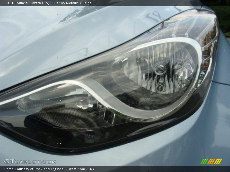 Blue Sky Metallic / Beige 2011 Hyundai Elantra GLS