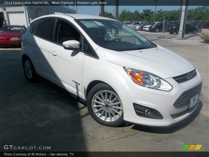 White Platinum / Medium Light Stone 2013 Ford C-Max Hybrid SEL