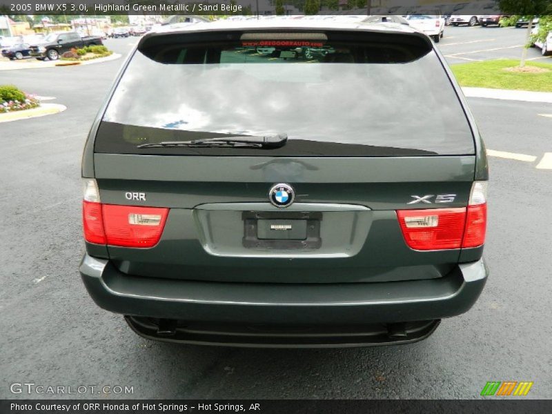 Highland Green Metallic / Sand Beige 2005 BMW X5 3.0i