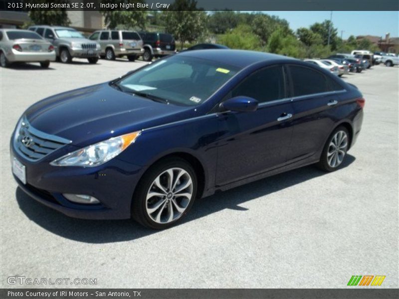 Indigo Night Blue / Gray 2013 Hyundai Sonata SE 2.0T