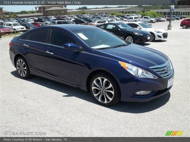 Indigo Night Blue / Gray 2013 Hyundai Sonata SE 2.0T