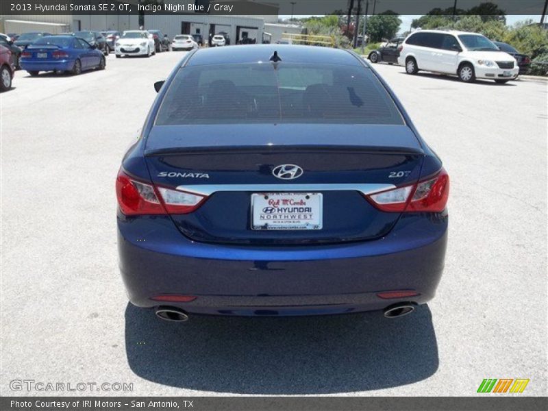 Indigo Night Blue / Gray 2013 Hyundai Sonata SE 2.0T