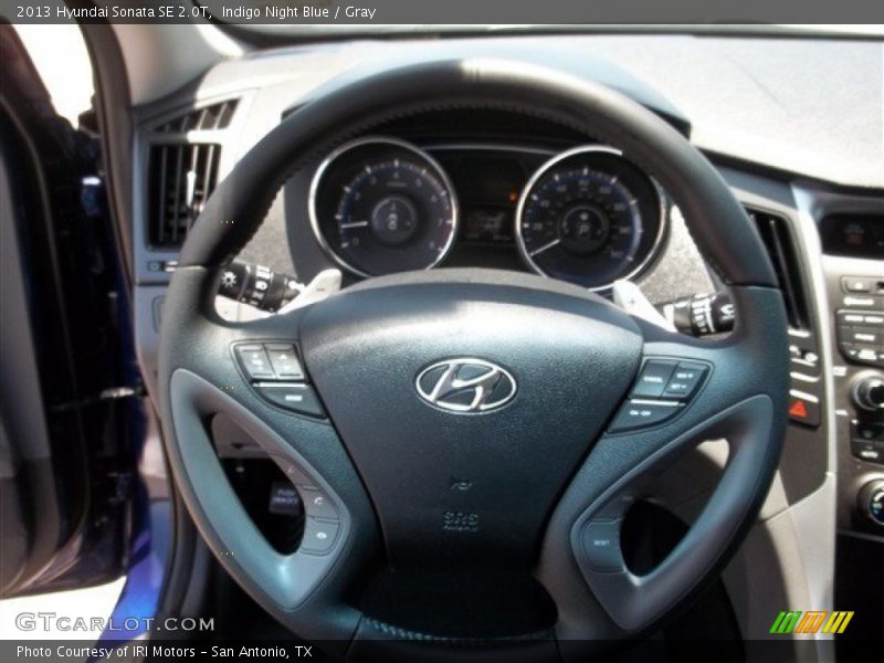 Indigo Night Blue / Gray 2013 Hyundai Sonata SE 2.0T