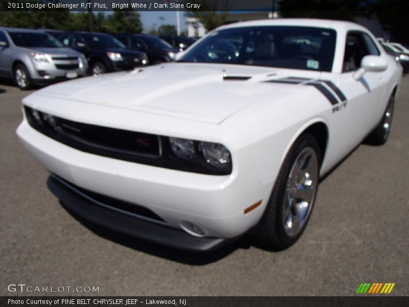 Bright White / Dark Slate Gray 2011 Dodge Challenger R/T Plus