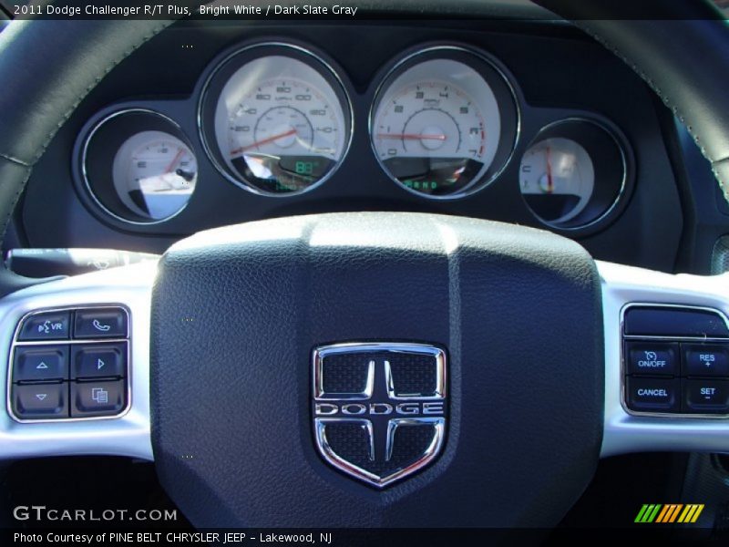 Bright White / Dark Slate Gray 2011 Dodge Challenger R/T Plus