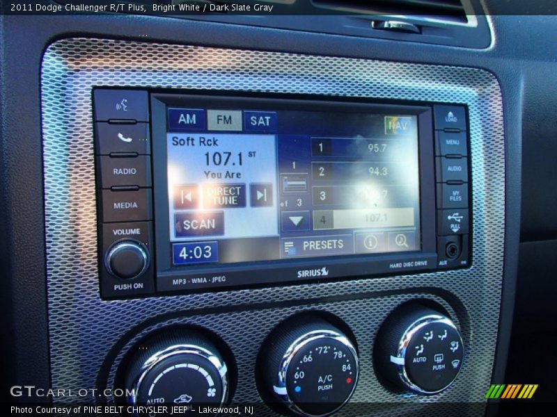 Bright White / Dark Slate Gray 2011 Dodge Challenger R/T Plus
