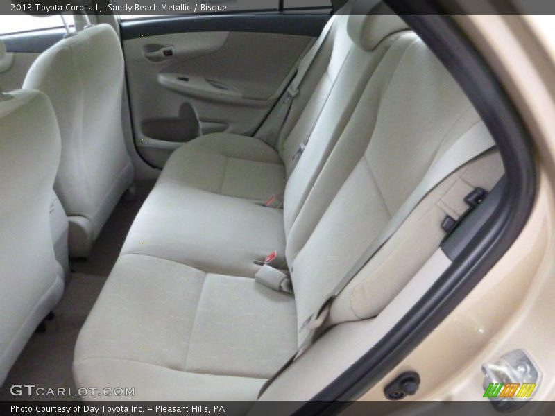 Rear Seat of 2013 Corolla L