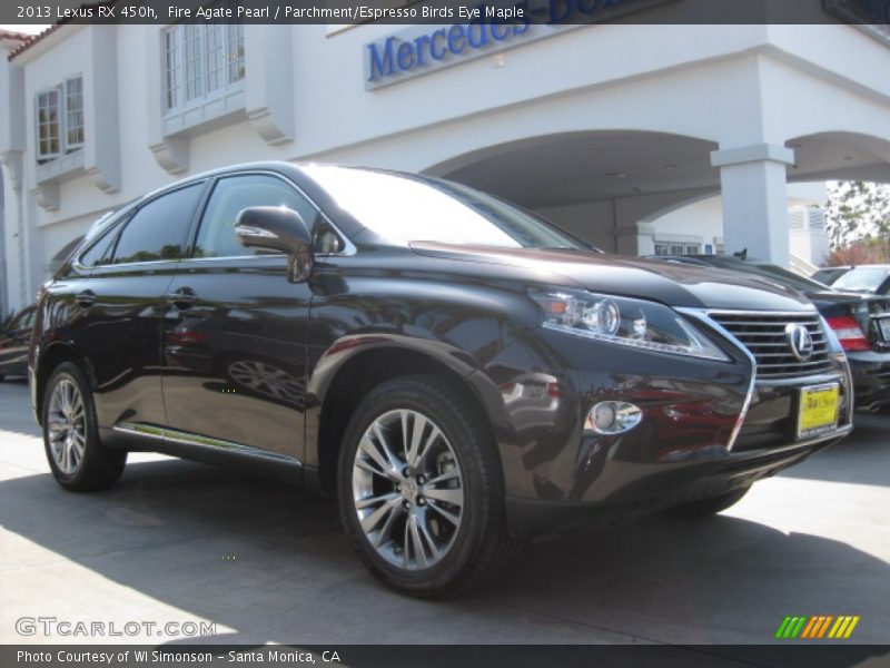 Fire Agate Pearl / Parchment/Espresso Birds Eye Maple 2013 Lexus RX 450h