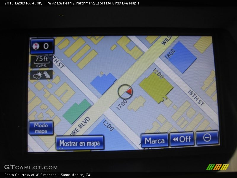 Navigation of 2013 RX 450h