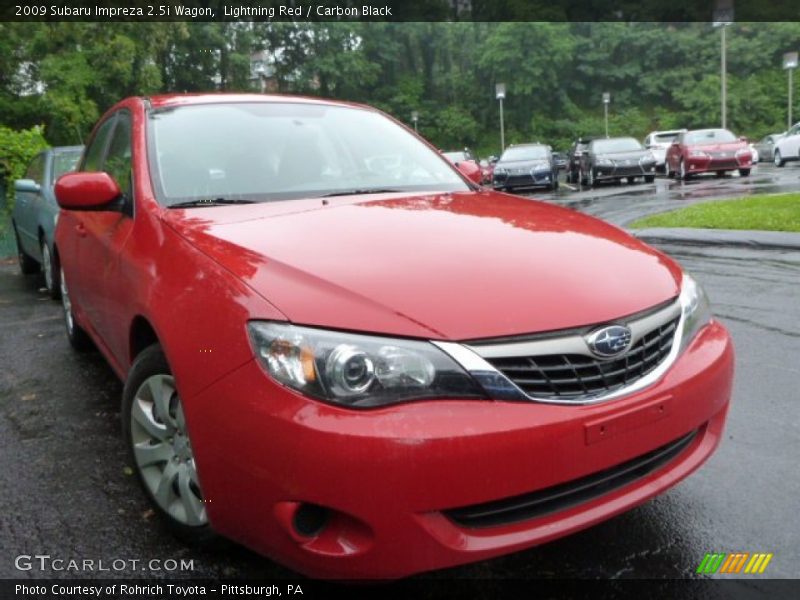 Lightning Red / Carbon Black 2009 Subaru Impreza 2.5i Wagon