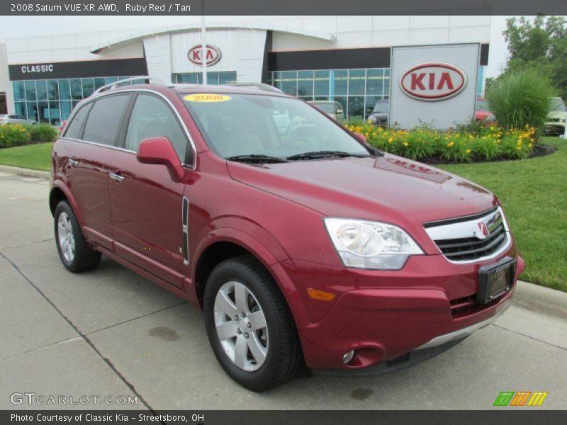 Ruby Red / Tan 2008 Saturn VUE XR AWD