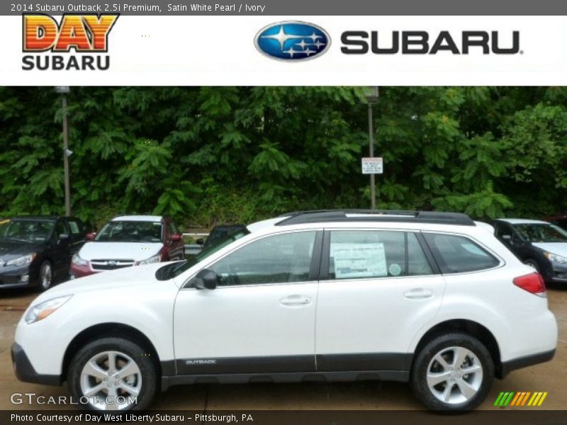 Satin White Pearl / Ivory 2014 Subaru Outback 2.5i Premium