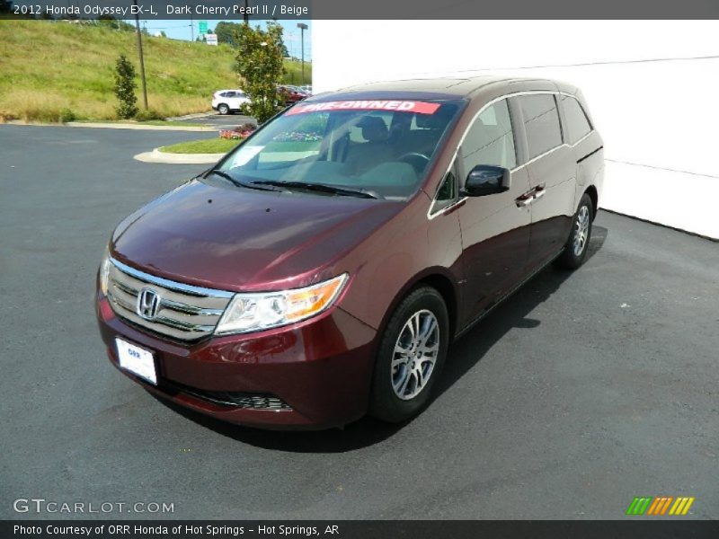 Dark Cherry Pearl II / Beige 2012 Honda Odyssey EX-L