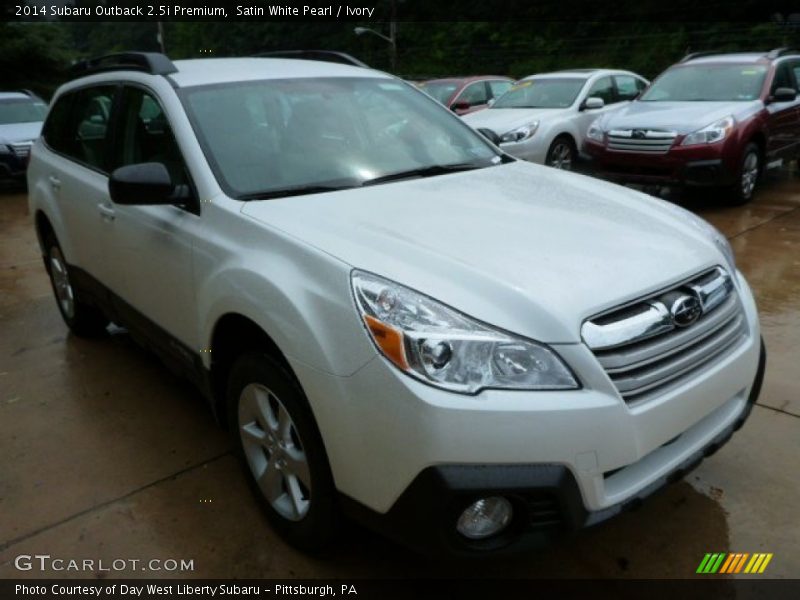 Satin White Pearl / Ivory 2014 Subaru Outback 2.5i Premium