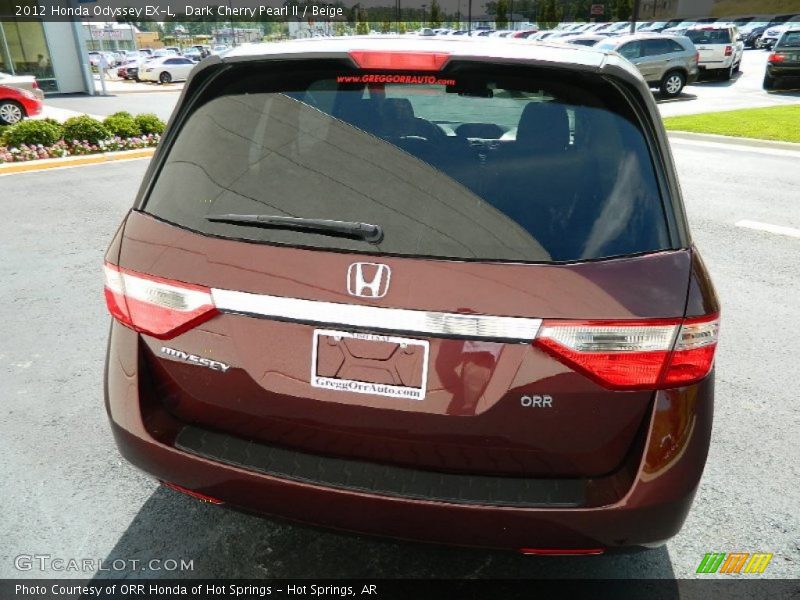 Dark Cherry Pearl II / Beige 2012 Honda Odyssey EX-L