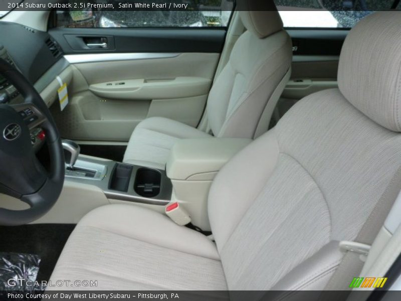 Satin White Pearl / Ivory 2014 Subaru Outback 2.5i Premium