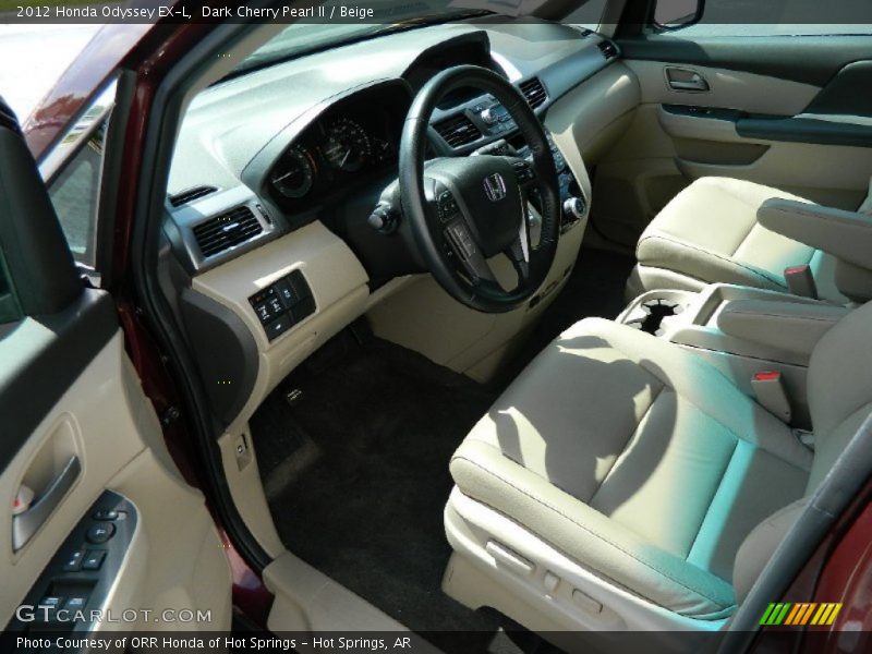 Dark Cherry Pearl II / Beige 2012 Honda Odyssey EX-L