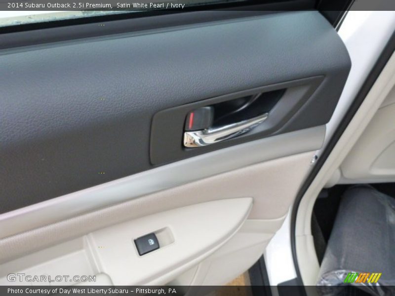Satin White Pearl / Ivory 2014 Subaru Outback 2.5i Premium