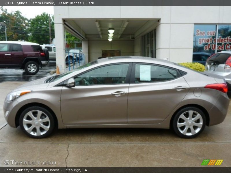 Desert Bronze / Black 2011 Hyundai Elantra Limited