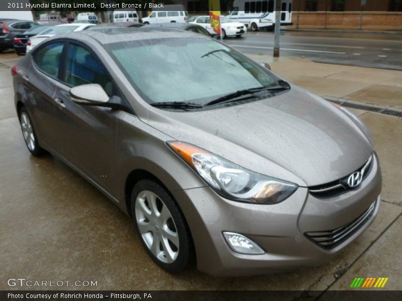 Desert Bronze / Black 2011 Hyundai Elantra Limited