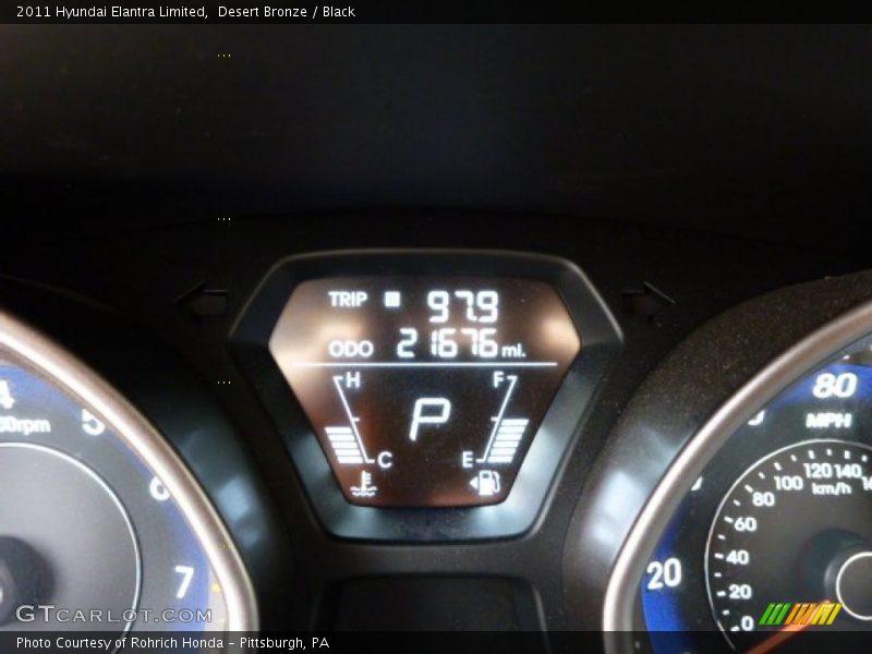 Desert Bronze / Black 2011 Hyundai Elantra Limited
