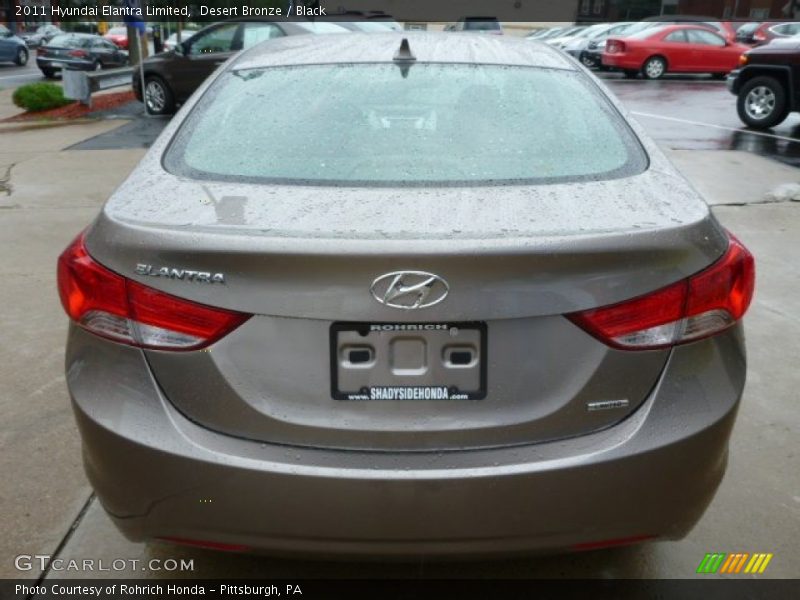 Desert Bronze / Black 2011 Hyundai Elantra Limited