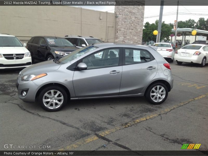 Liquid Silver Metallic / Black w/Red Piping 2012 Mazda MAZDA2 Touring