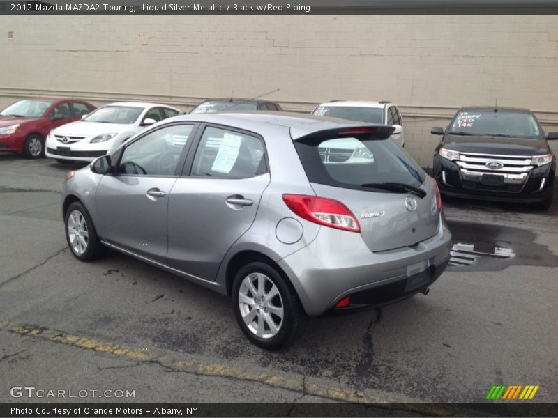 Liquid Silver Metallic / Black w/Red Piping 2012 Mazda MAZDA2 Touring
