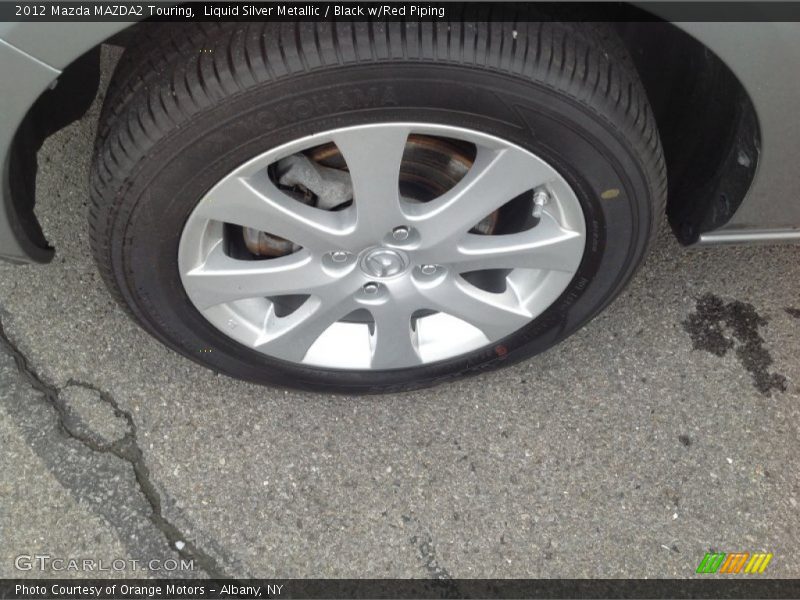 Liquid Silver Metallic / Black w/Red Piping 2012 Mazda MAZDA2 Touring