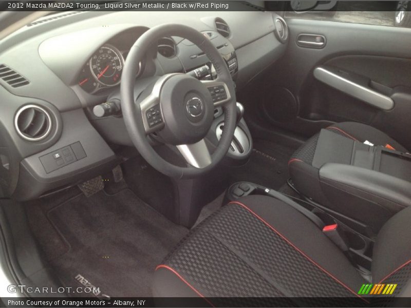 Liquid Silver Metallic / Black w/Red Piping 2012 Mazda MAZDA2 Touring