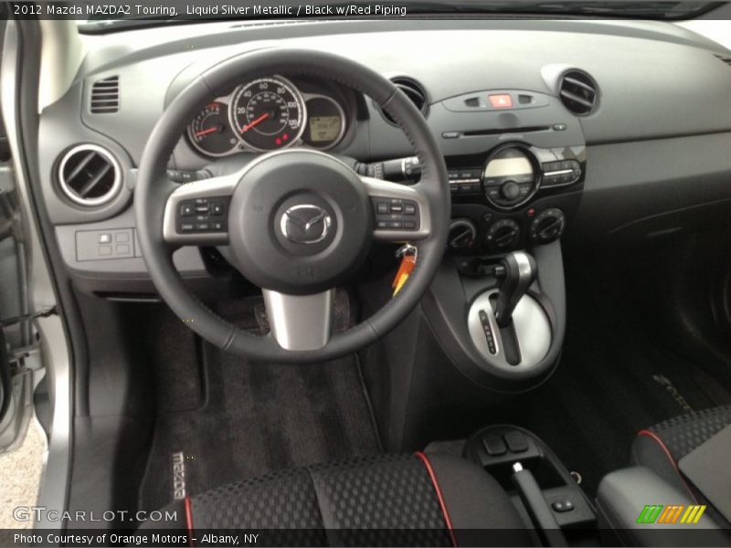 Liquid Silver Metallic / Black w/Red Piping 2012 Mazda MAZDA2 Touring