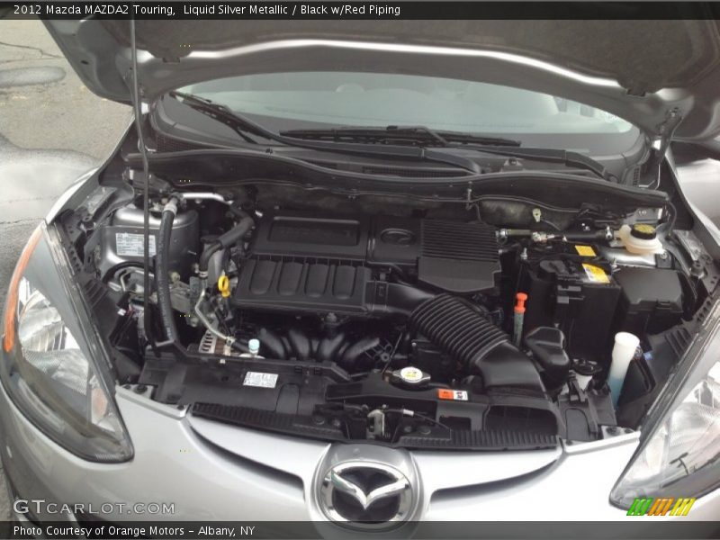Liquid Silver Metallic / Black w/Red Piping 2012 Mazda MAZDA2 Touring