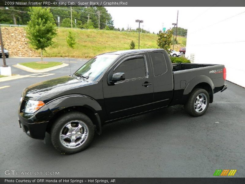Super Black / Graphite/Red 2009 Nissan Frontier PRO-4X King Cab