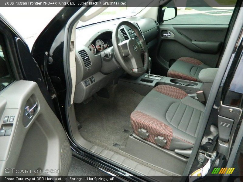  2009 Frontier PRO-4X King Cab Graphite/Red Interior