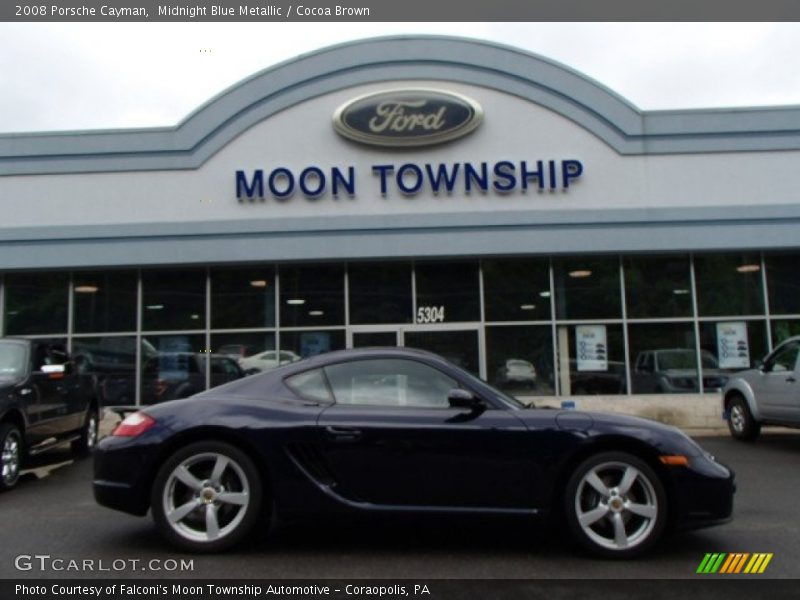 Midnight Blue Metallic / Cocoa Brown 2008 Porsche Cayman