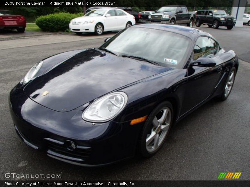 Midnight Blue Metallic / Cocoa Brown 2008 Porsche Cayman