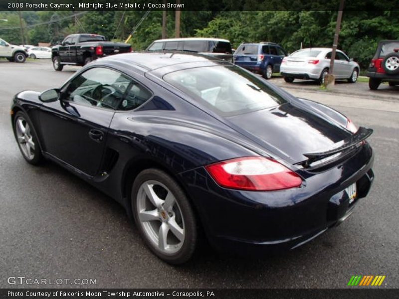 Midnight Blue Metallic / Cocoa Brown 2008 Porsche Cayman