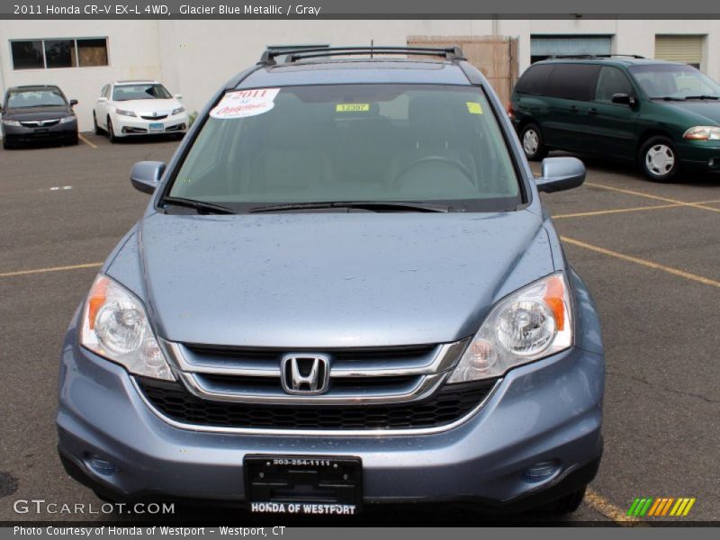 Glacier Blue Metallic / Gray 2011 Honda CR-V EX-L 4WD
