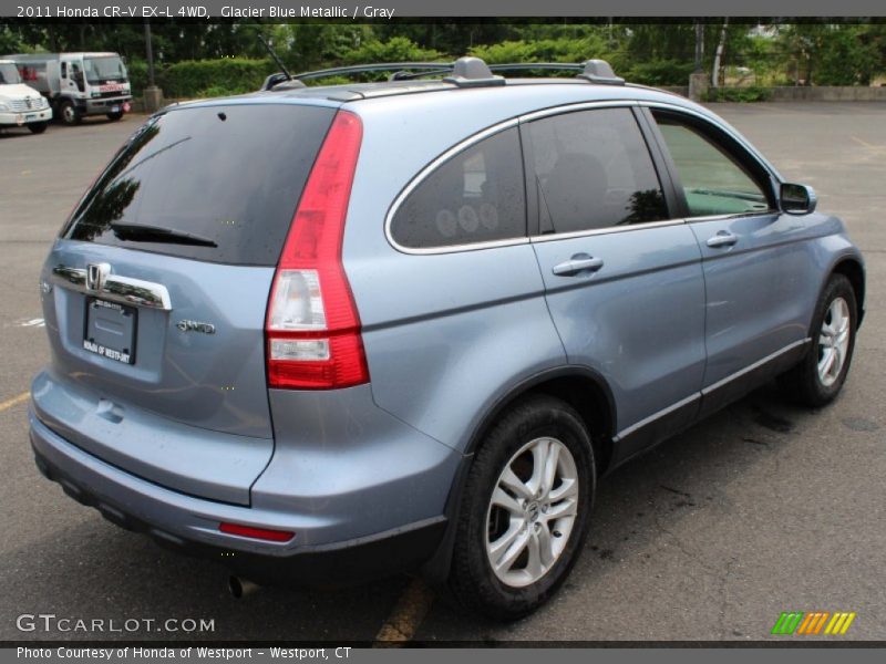Glacier Blue Metallic / Gray 2011 Honda CR-V EX-L 4WD