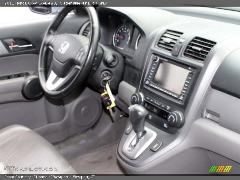 Glacier Blue Metallic / Gray 2011 Honda CR-V EX-L 4WD