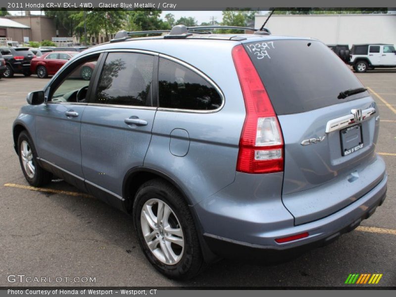 Glacier Blue Metallic / Gray 2011 Honda CR-V EX-L 4WD